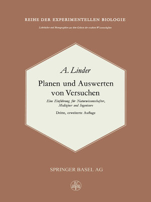 cover image of Planen und Auswerten von Versuchen